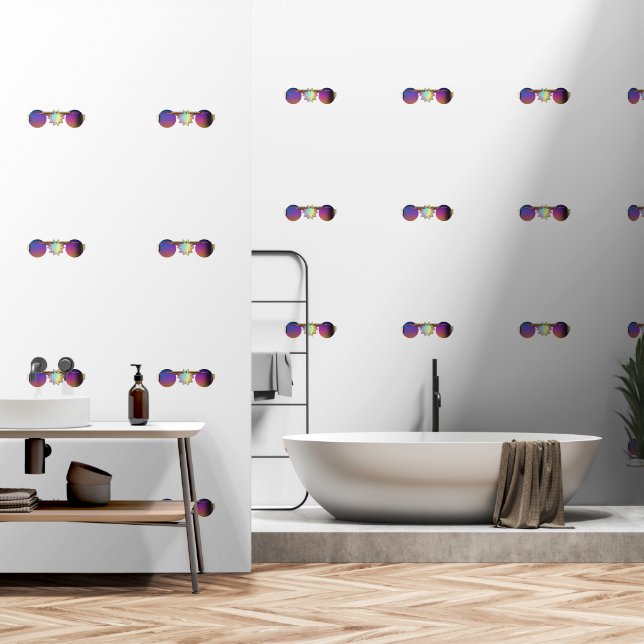 Spectaculaire bril behang (Badkamer)