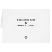 Spectaculaire dierkaart voor beer (Achterkant Horizontaal)