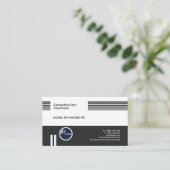 Spectaculaire dynamische zwarte rebars Visitekaart Visitekaartje (Staand voorkant)