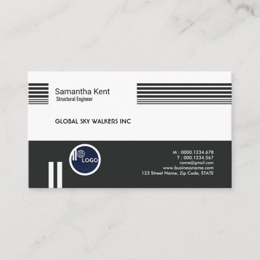 Spectaculaire dynamische zwarte rebars Visitekaart Visitekaartje (Voorkant)