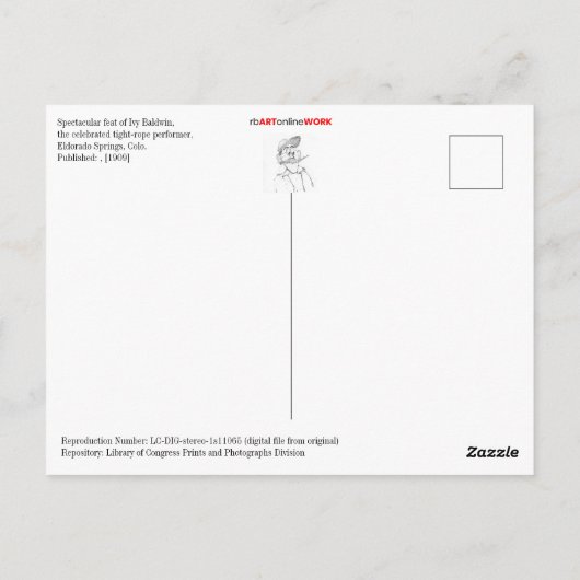 Spectaculaire Feat van Ivy Baldwin Briefkaart (Achterkant)