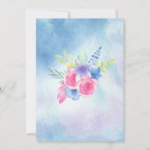 Spectaculaire Floral Wedding Vows Love Living Kaart (Achterkant)