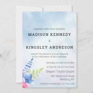 Spectaculaire Floral Wedding Vows Love Living Kaart