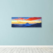 Spectaculaire foto van de berg Fuji op Honshu Isla Canvas Afdruk (Insitu (Houten vloer))