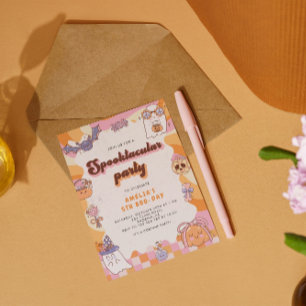 Spectaculaire geesten Halloween Verjaardag Kaart