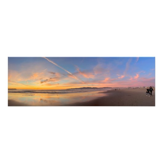 Spectaculaire Golden Hour Sunset - Venice Beach, C Foto Afdruk (Voorkant)