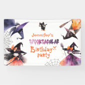 Spectaculaire Halloween heksen Verjaardagsfeest Spandoek (Horizontaal)