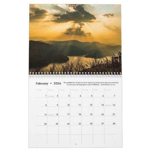 Spectaculaire huiduitslag en bijbelversies kalende kalender (Feb 2026)