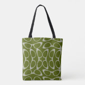 Spectaculaire kat Oogglazen Groene witte Mode Tote Bag (Achterkant)