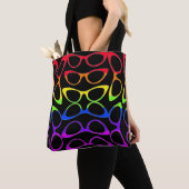 Spectaculaire kat oogglazen regenboogpatronen tote bag (Dichtbij)