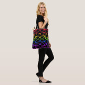 Spectaculaire kat oogglazen regenboogpatronen tote bag (Op model)