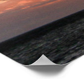 Spectaculaire Maui zonsondergang met levendige zon Poster (Hoek)