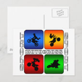Spectaculaire motocross briefkaart (Voorkant / Achterkant)