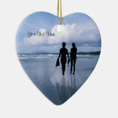 Spectaculaire oceaangolven en strand keramisch ornament (Rechts)