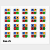 Spectaculaire oogsleutel vierkante sticker (Vel)