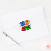 Spectaculaire oogsleutel vierkante sticker (Envelop)