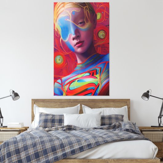Spectaculaire oraal Cyberpunk Canvas Afdruk (Insitu (Slaapkamer))