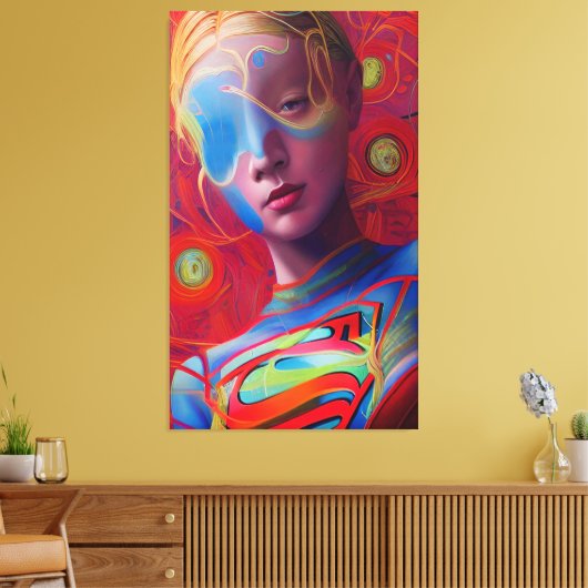 Spectaculaire oraal Cyberpunk Canvas Afdruk (Insitu (Woonkamer))