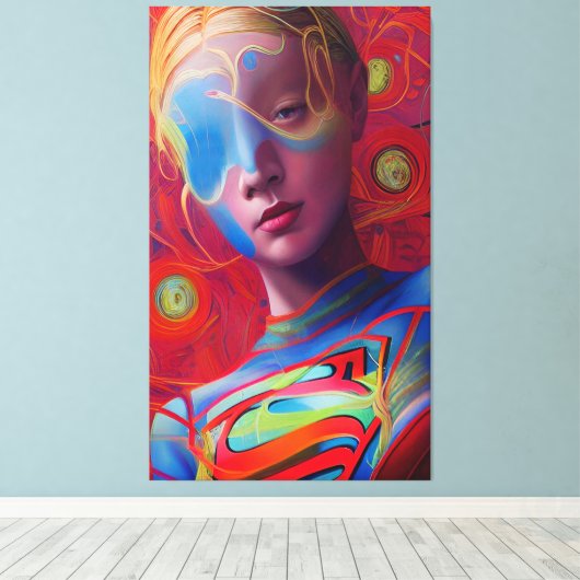 Spectaculaire oraal Cyberpunk Canvas Afdruk (Insitu (Houten vloer))