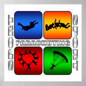Spectaculaire parachutatie poster (Voorkant)
