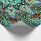 Spectaculaire Peacock Feather Kaleidoscope Party Cadeaupapier (Hoek)