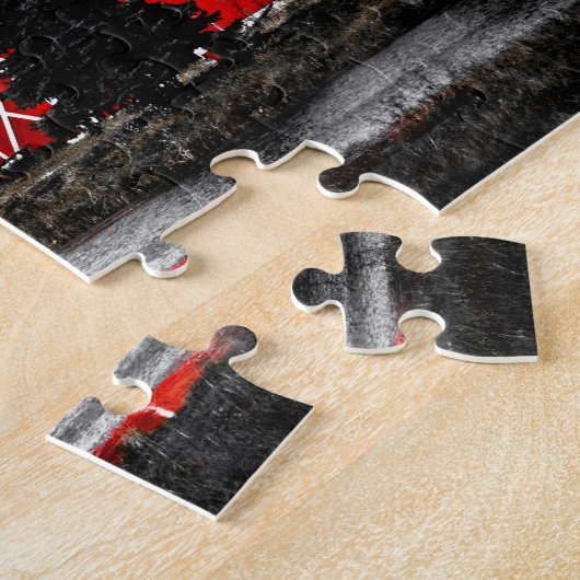 Spectaculaire rode Barn - Puzzle Legpuzzel (Zijkant)