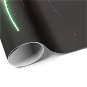 Spectaculaire rode groene vuurwerk Abstracte zwart Cadeaupapier (Rol Hoek)