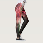 Spectaculaire rode groene vuurwerk Abstracte zwart Leggings (Rechts)
