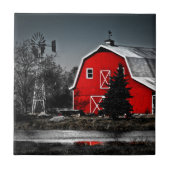 Spectaculaire rode staafband tegeltje (Voorkant)