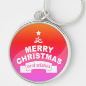 Spectaculaire ronde Beste wensen prettige kerst Sleutelhanger (Voorkant)