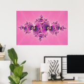 Spectaculaire roze - Fractal Poster (Thuiskantoor)