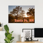 Spectaculaire Santa Fe Sunset: Hoge woestijn Foto Poster (Thuiskantoor)