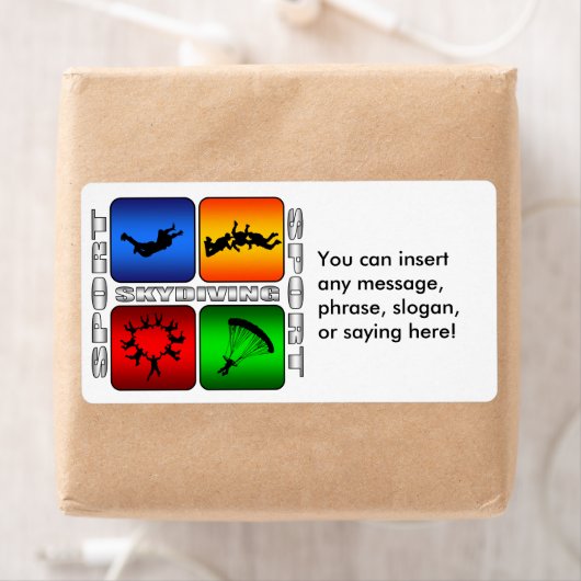 Spectaculaire Skydiving Etiket (Insitu)