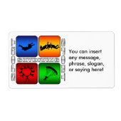 Spectaculaire Skydiving Etiket (Voorkant)