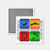 Spectaculaire Skydiving Magneet (Voorkant / Achterkant)