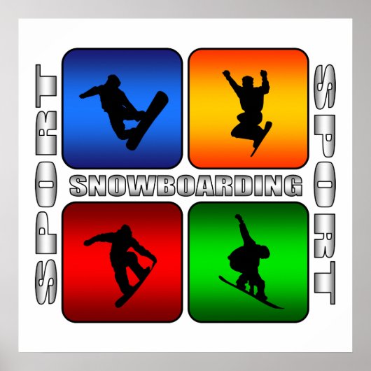 Spectaculaire sneeuwboarden poster (Voorkant)