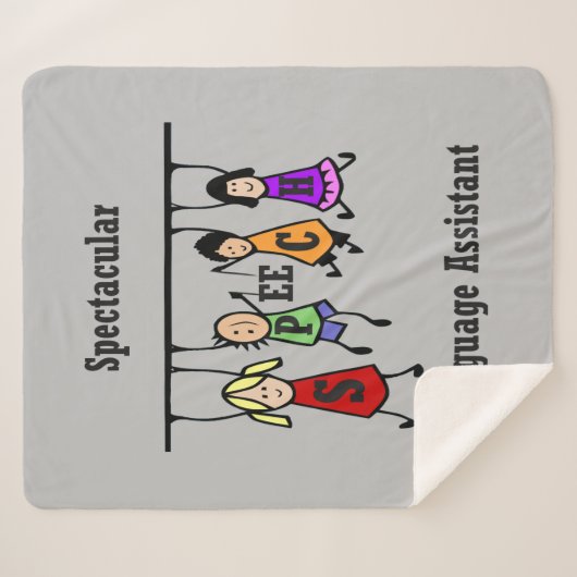 Spectaculaire Speech Language Assistant met Kinder Sherpa Deken (Voorkant (horizontaal))