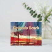 Spectaculaire Sunset Redondo Beach Briefkaart (Staand voorkant)