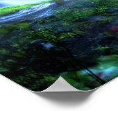 Spectaculaire tropische waterval poster (Hoek)