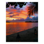 Spectaculaire tropische zonnestralen perfect poster (Voorkant)