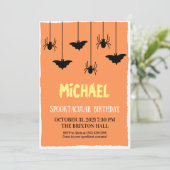 Spectaculaire uitnodiging op de dag van de geboort (Staand voorkant)