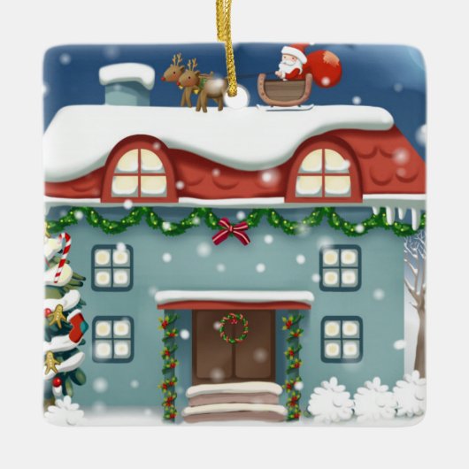 Spectaculaire vakantieverf keramisch ornament (Voorkant)