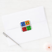 Spectaculaire verzegeling vierkante sticker (Envelop)
