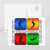 spectaculaire volleybal briefkaart (Voorkant / Achterkant)