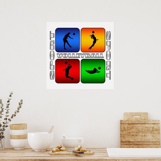 spectaculaire volleybal poster (Keuken)
