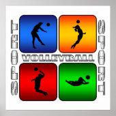 spectaculaire volleybal poster (Voorkant)
