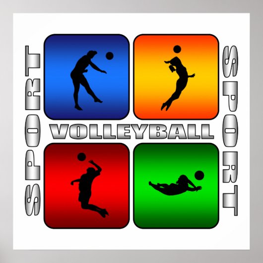 spectaculaire volleybal poster (Voorkant)
