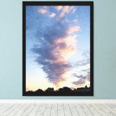 Spectaculaire wolken New Jersey Herfst Sunset Canvas Afdruk (Insitu (Houten vloer))