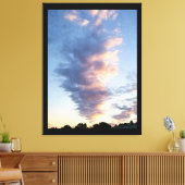 Spectaculaire wolken New Jersey Herfst Sunset Canvas Afdruk (Insitu (Woonkamer))