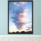 Spectaculaire wolken New Jersey Herfst Sunset Canvas Afdruk (Insitu (Houten vloer))